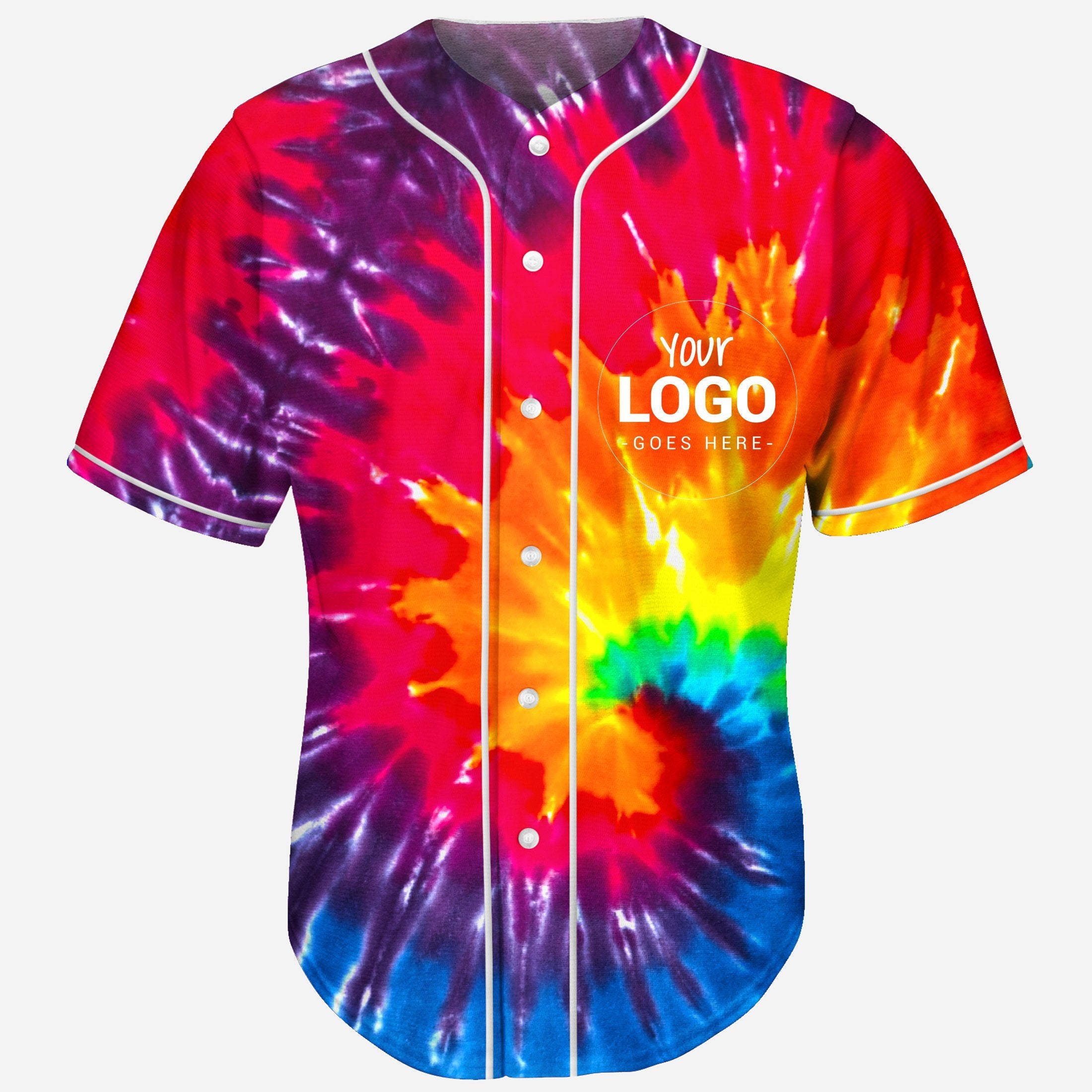 Rainbow Receptors Festival Fashion Colorful Hippie Baseball Jerseys For Men  And Women