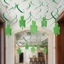 St Patricks Day Decorations Glasses Headwear Lucky Green Clover Swirl Phopo Balloons Cake Toppers for Irish Party Celebration | Plurfection.