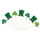 St Patricks Day Decorations Glasses Headwear Lucky Green Clover Swirl Phopo Balloons Cake Toppers for Irish Party Celebration | Plurfection.