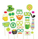 St Patricks Day Decorations Glasses Headwear Lucky Green Clover Swirl Phopo Balloons Cake Toppers for Irish Party Celebration | Plurfection.